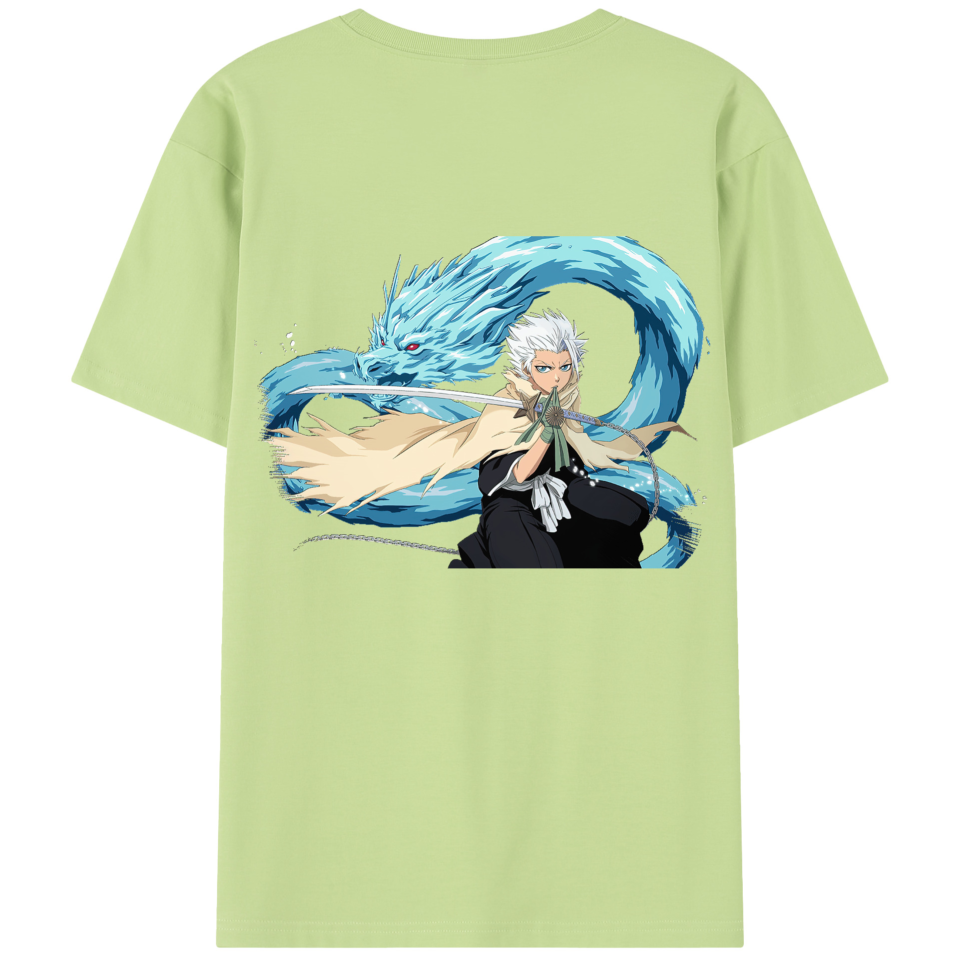 （画像用） ブリーチ 日番谷冬獅郎（ひつがや とうしろう） BLEACH Hitsugaya Toushirou 綿100％半袖Tシャツ（背面プリント）